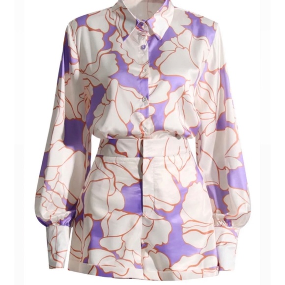 Satin Short Set - Picture 2 of 2